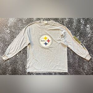 Pittsburgh Steelers NFL Gray Long Sleeve T-Shirt Size XL